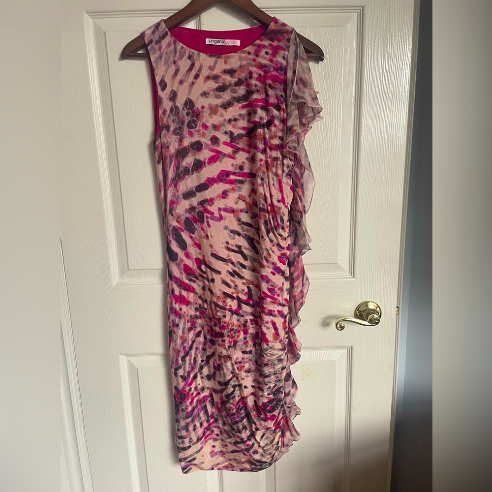 Dress, midi, multi color , Italian brand